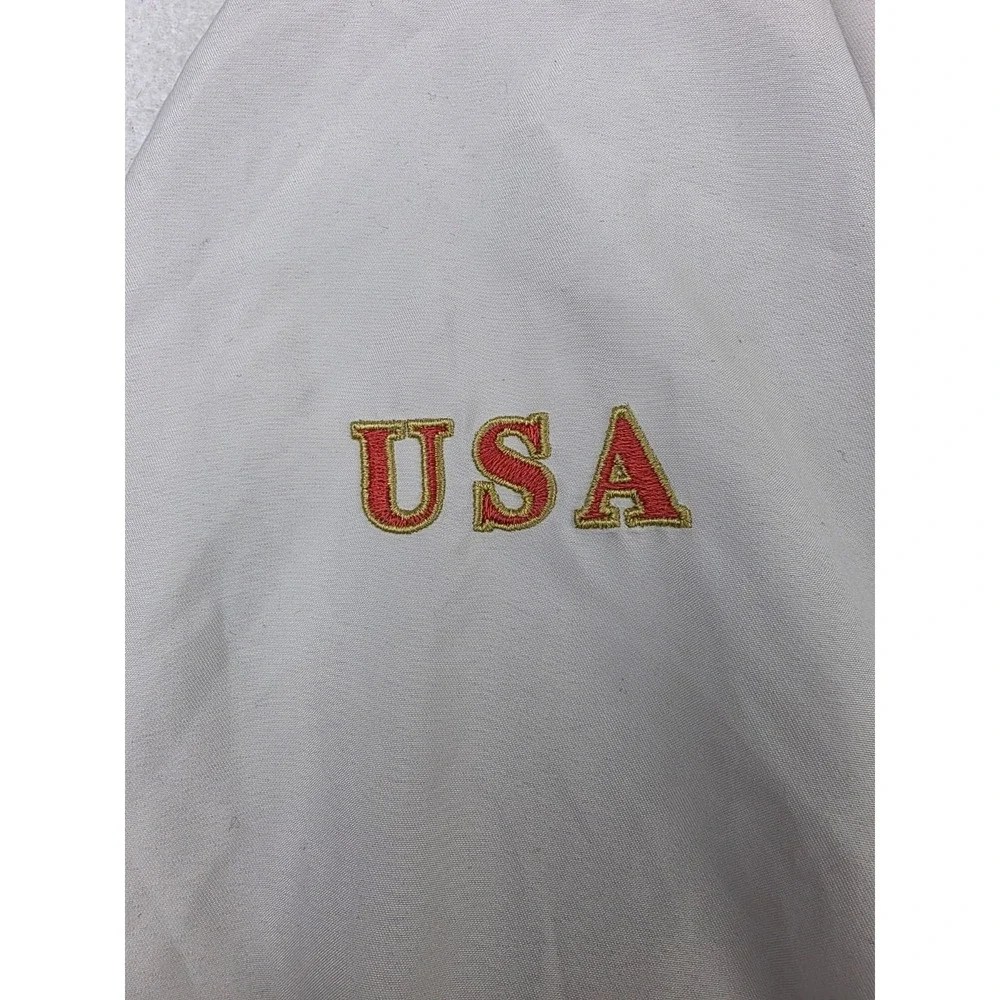 Oakland Hills Ryder Cup USA Zero Restriction 1/4 Zip Beige Pullver Jacket Size L